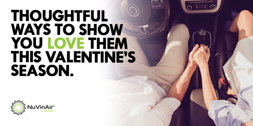 Thoughtful Ways to Show You Love Them This Valentine’s Season. Image of a man and woman holding hands in a car.